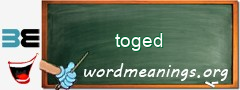 WordMeaning blackboard for toged